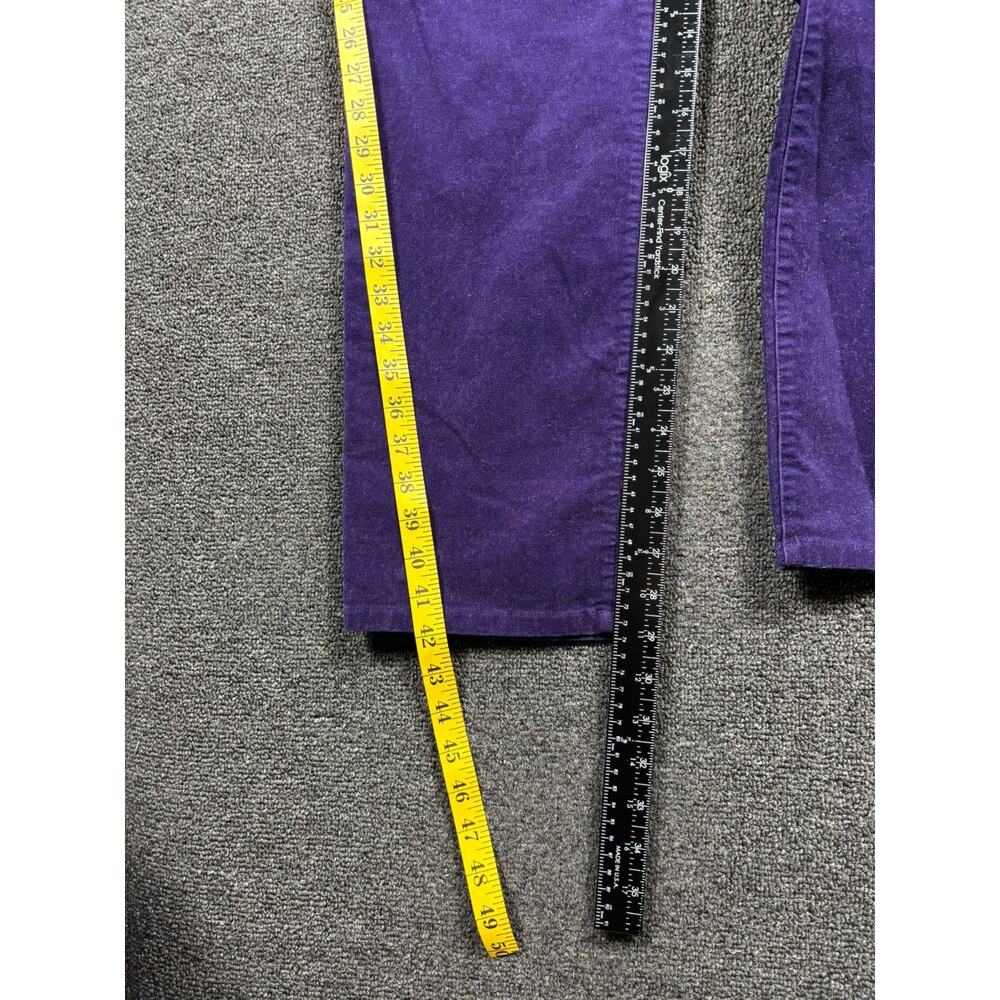 Chico's Straight Corduroy Pants Womens 2.5 Short US 14 Purple Mid Rise Stretch - Picture 10 of 10